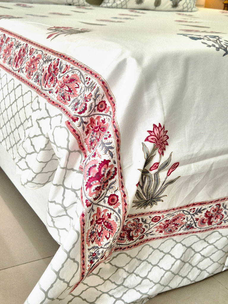 Freshness of Flowers - Hand Blocked Sheet