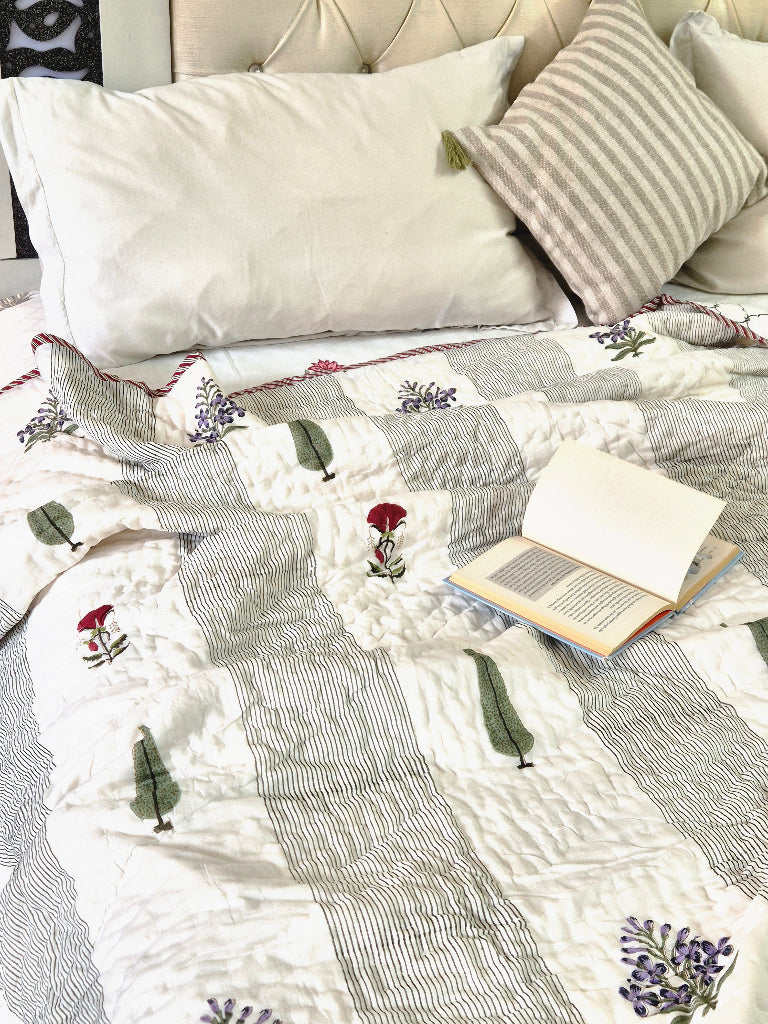 Garden of Dreams - Double Hand Blocked Quilt