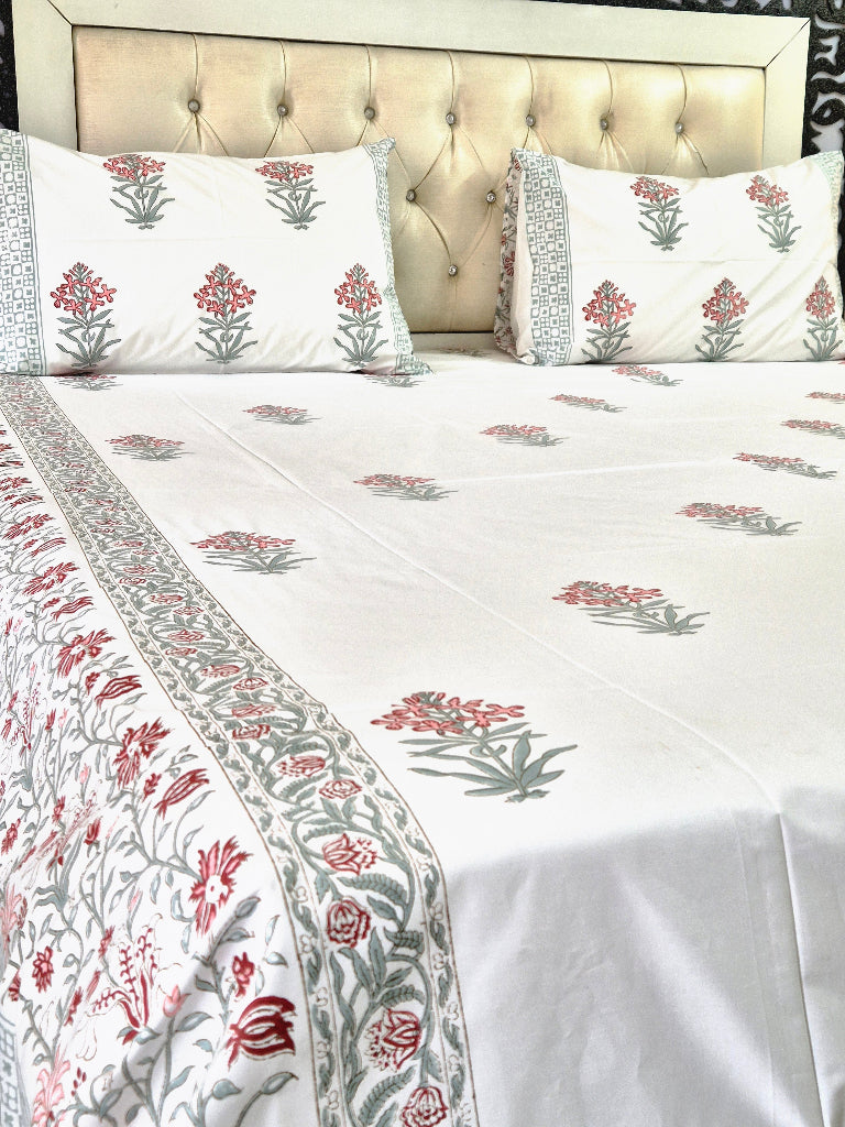 Chhapkari Hand Blocked Bedsheet