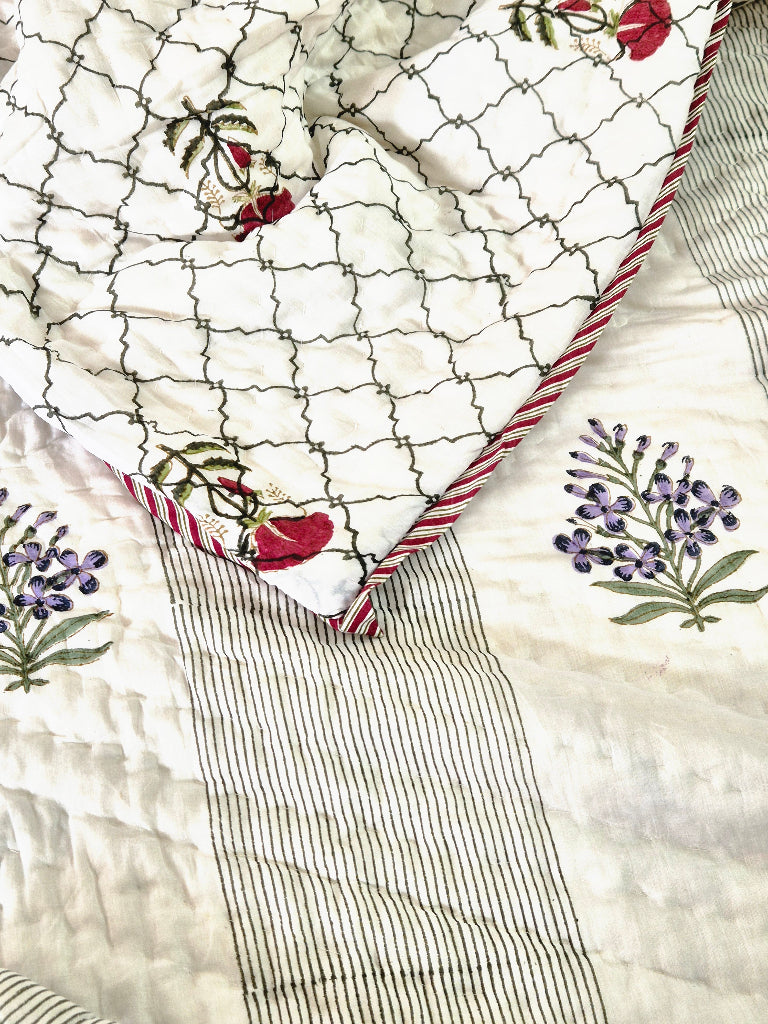 Garden of Dreams - Double Hand Blocked Quilt