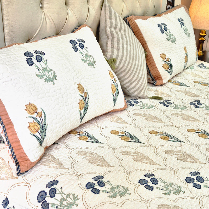 The Elite - Hand Blocked Quilted Bedcover
