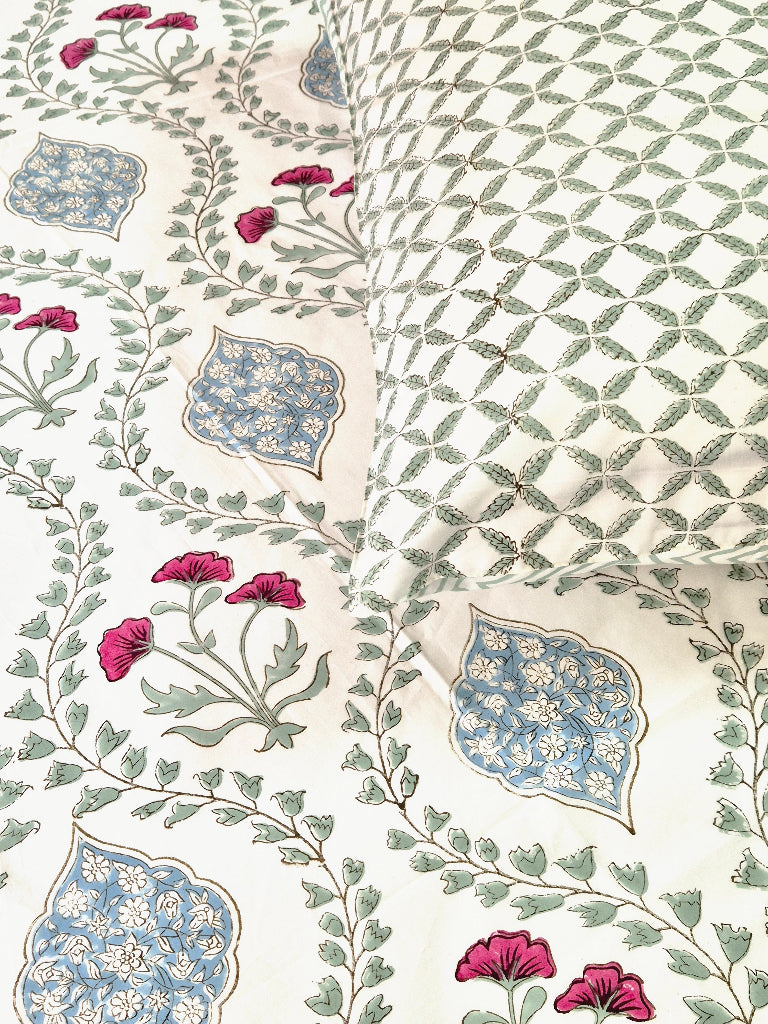 Floral Fantasy Block Print Sheet Set