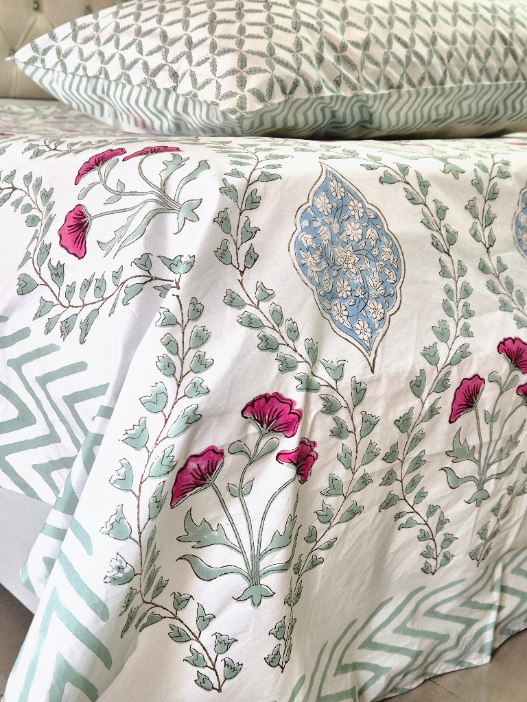 Floral Fantasy Block Print Sheet Set