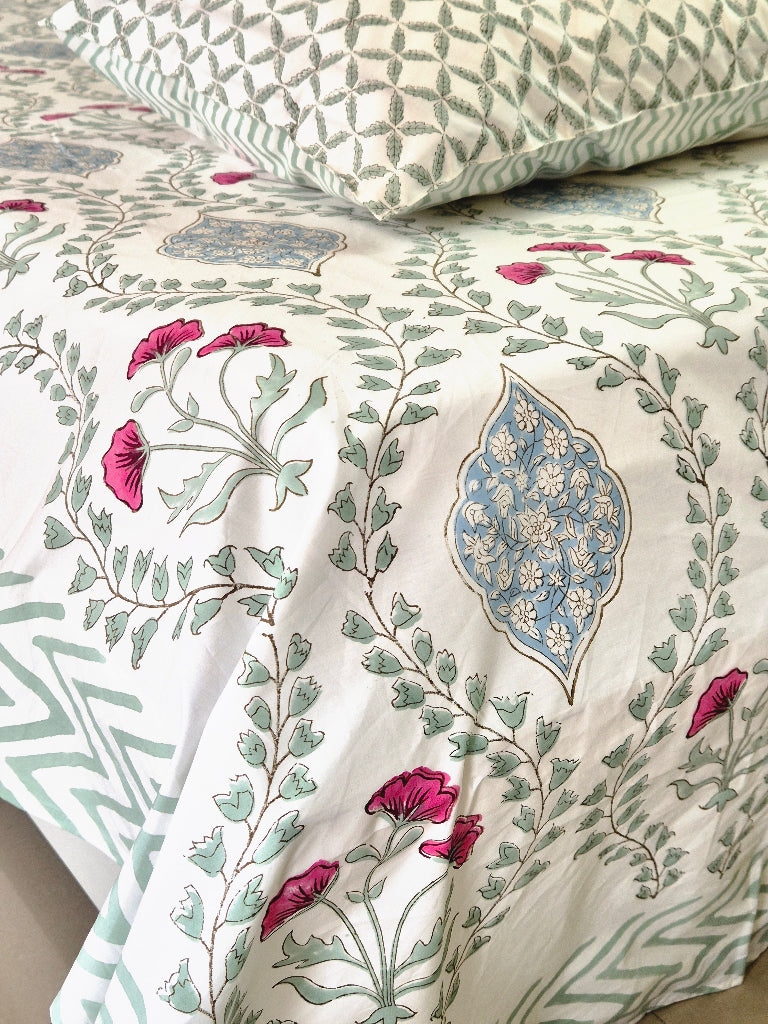 Floral Fantasy Block Print Sheet Set