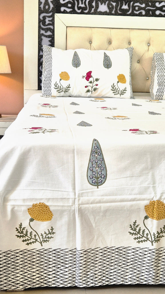 Phoolkari Luxe Block Print Sheet Set