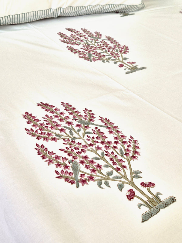 Gulrang Percale Jaipuri Block Print Sheet Set