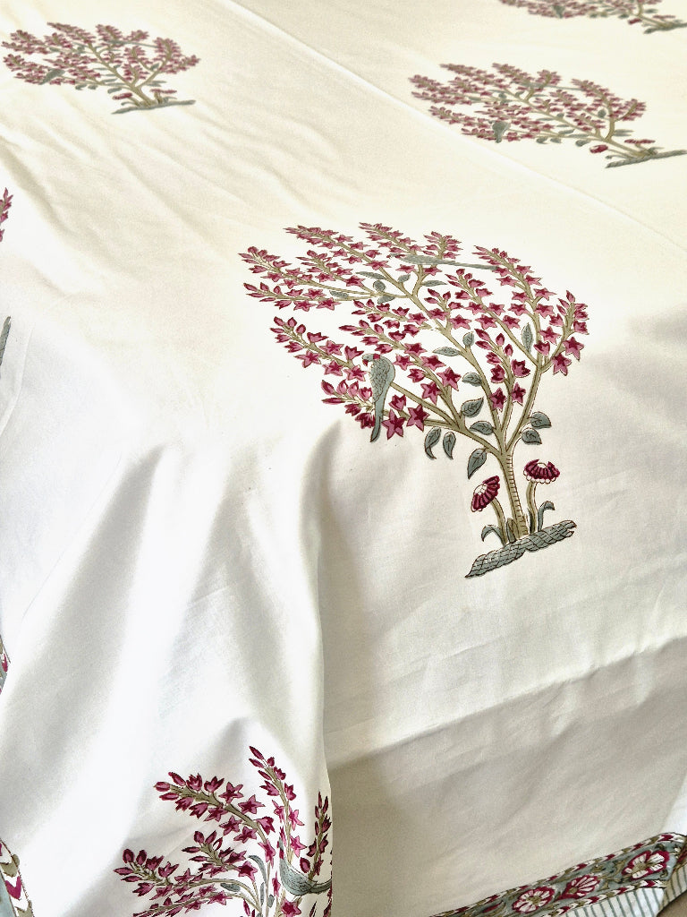 Gulrang Percale Jaipuri Block Print Sheet Set