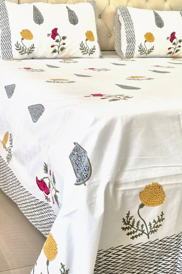 Phoolkari Luxe Block Print Sheet Set