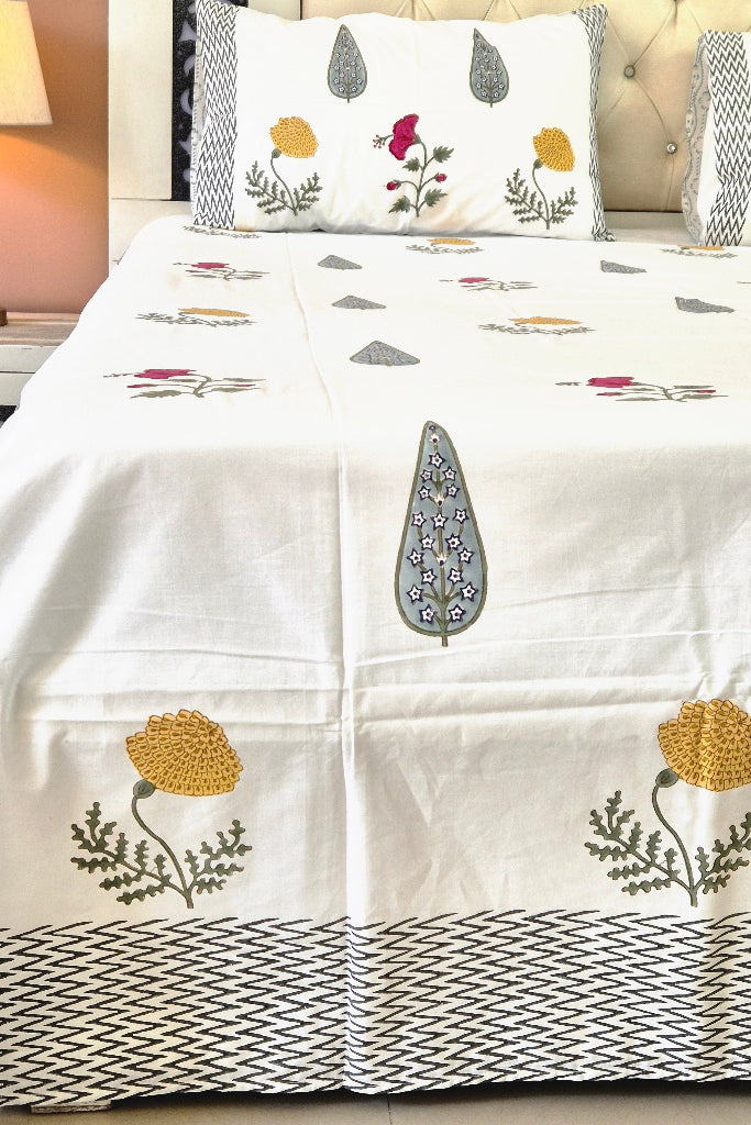 Phoolkari Luxe Block Print Sheet Set