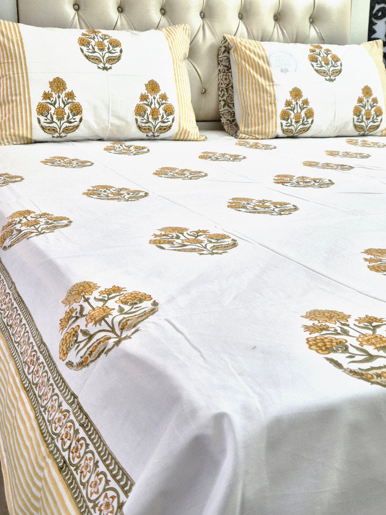 Roshan Phool Hand Blocked Sheet