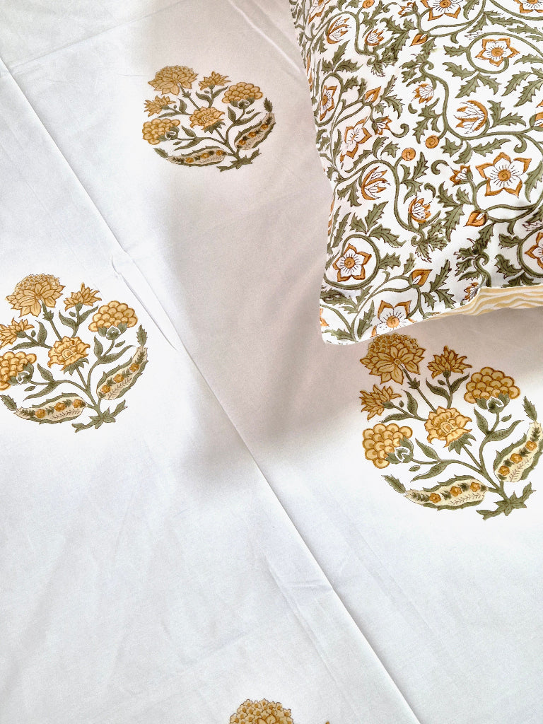 Roshan Phool Hand Blocked Sheet