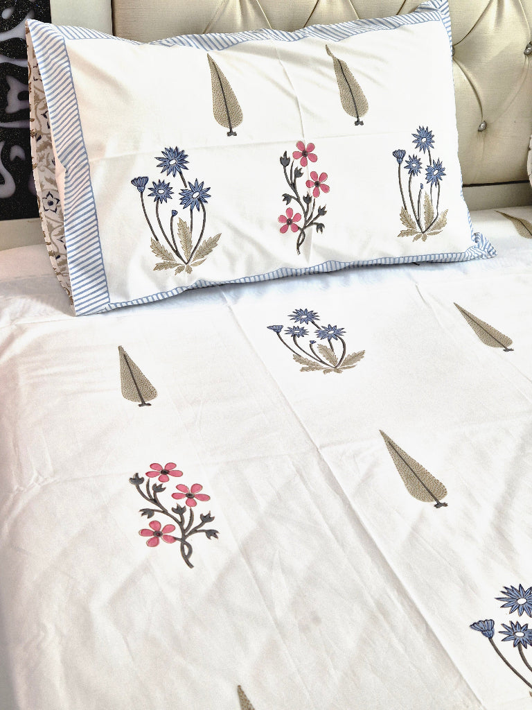 Freshness of Flowers - Hand Blocked Sheet