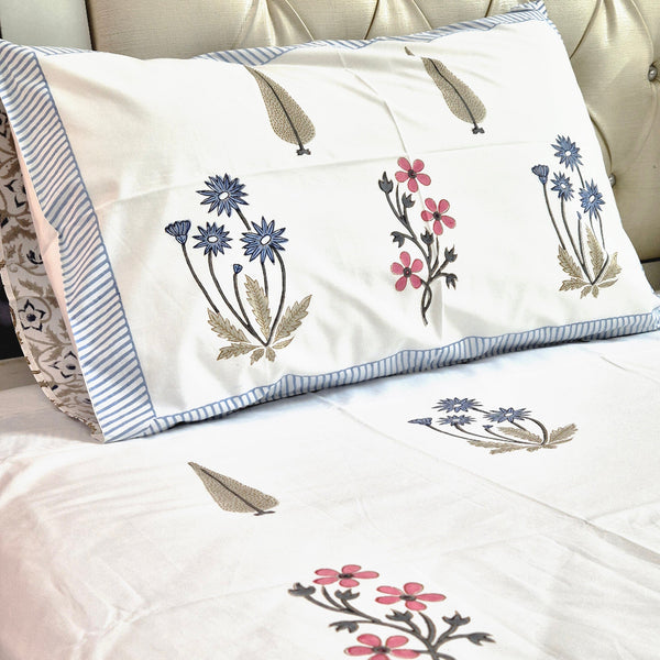 Freshness of Flowers - Hand Blocked Sheet