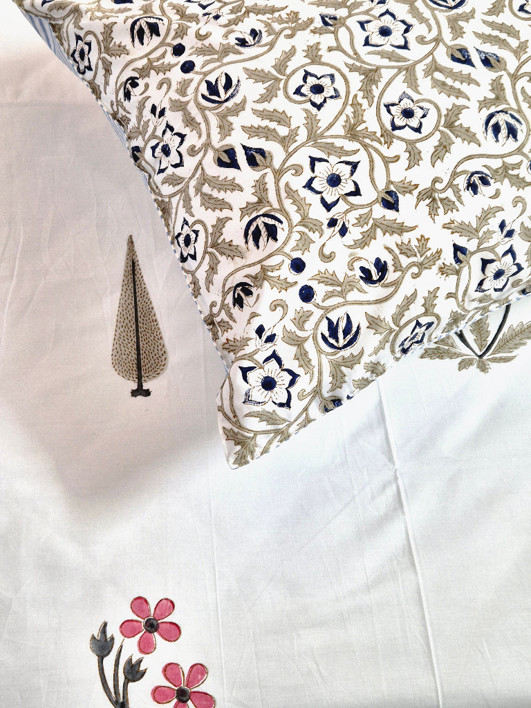 Freshness of Flowers - Hand Blocked Sheet
