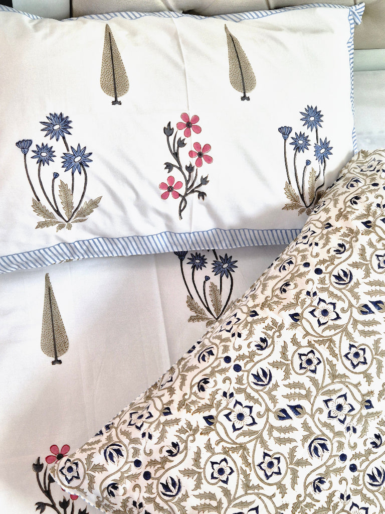 Freshness of Flowers - Hand Blocked Sheet