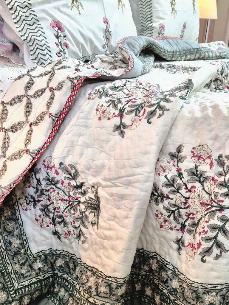 Blossom Elan Double Hand Blocked Quilt