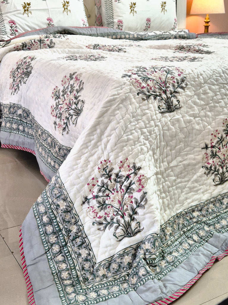Blossom Elan Double Hand Blocked Quilt