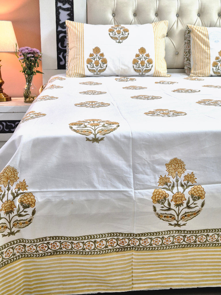 Roshan Phool Hand Blocked Sheet