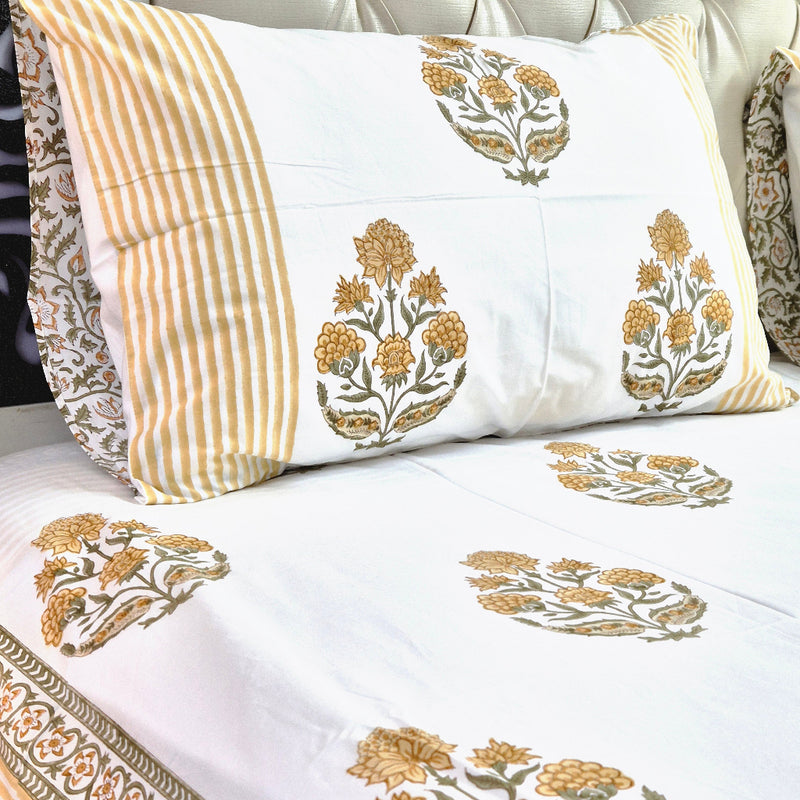 Roshan Phool Hand Blocked Sheet