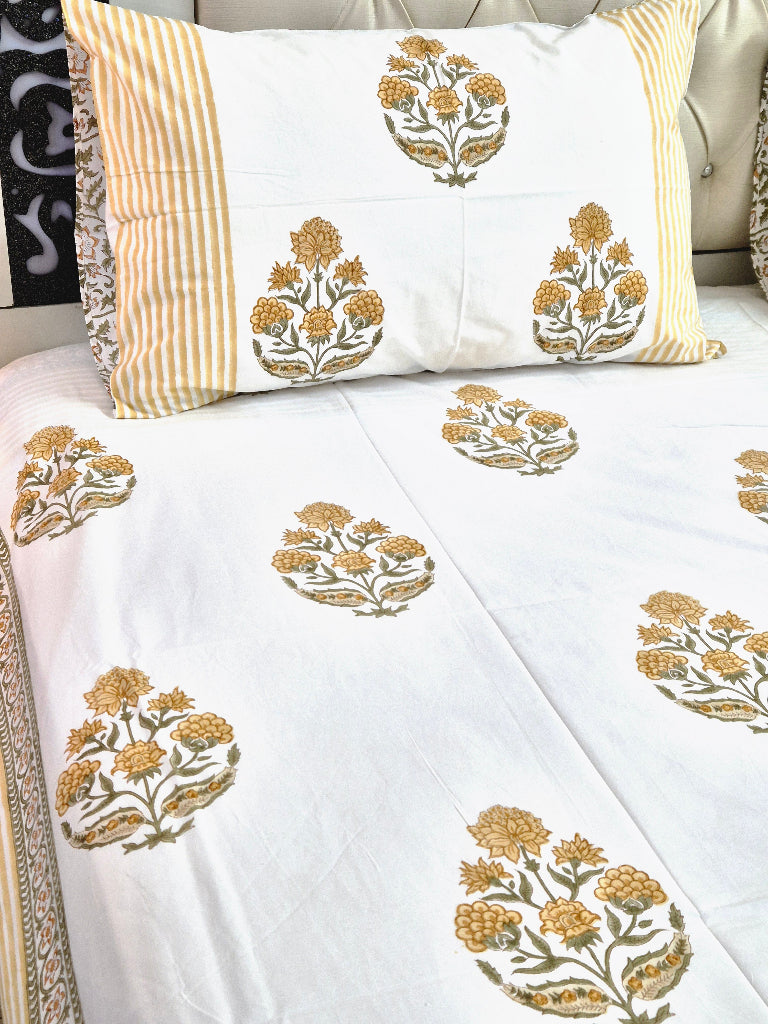 Roshan Phool Hand Blocked Sheet