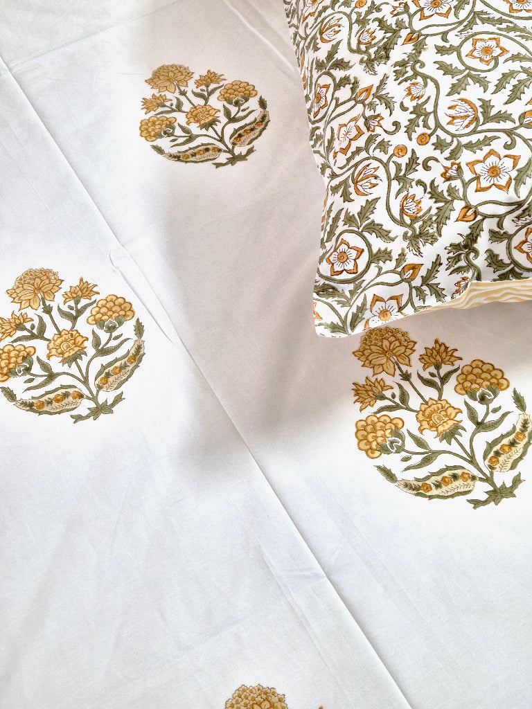 Roshan Phool Hand Blocked Sheet