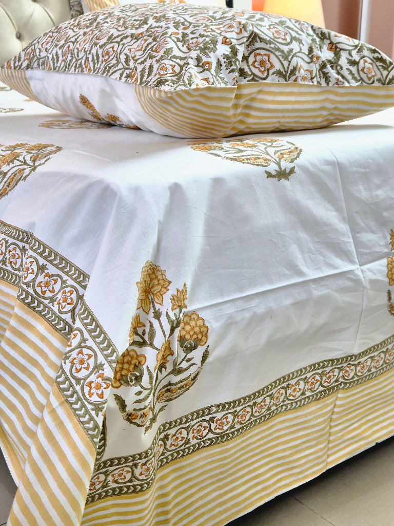 Roshan Phool Hand Blocked Sheet