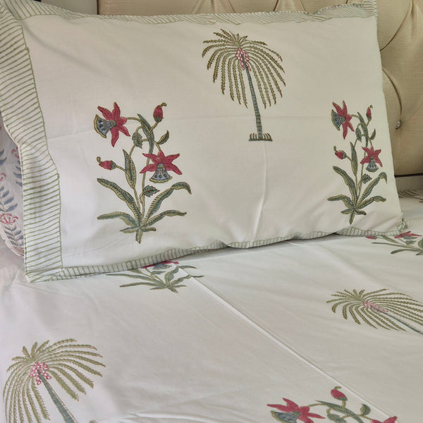 Palm Tree Magic Jaipuri Block Print Sheet