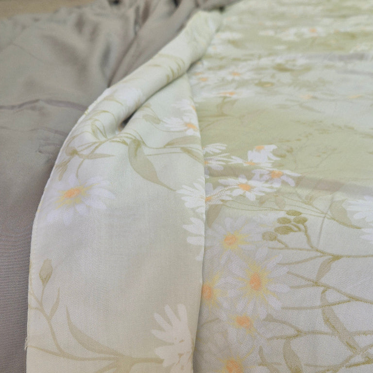Green Floral Print Double Comforter