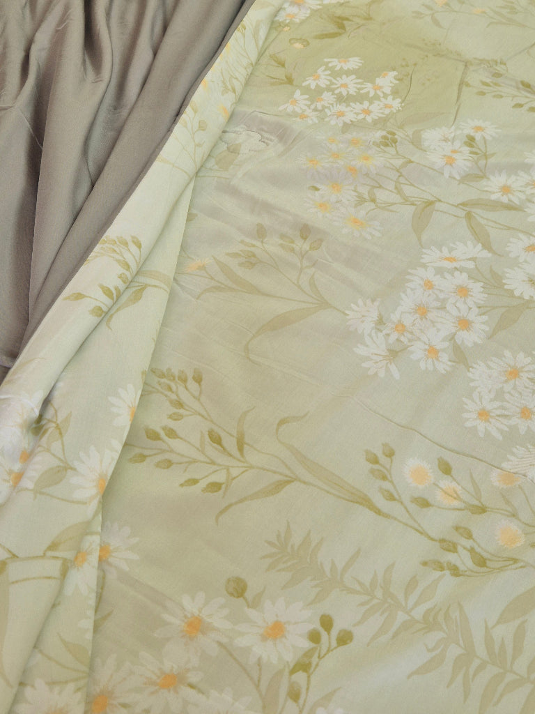 Green Floral Print Double Comforter