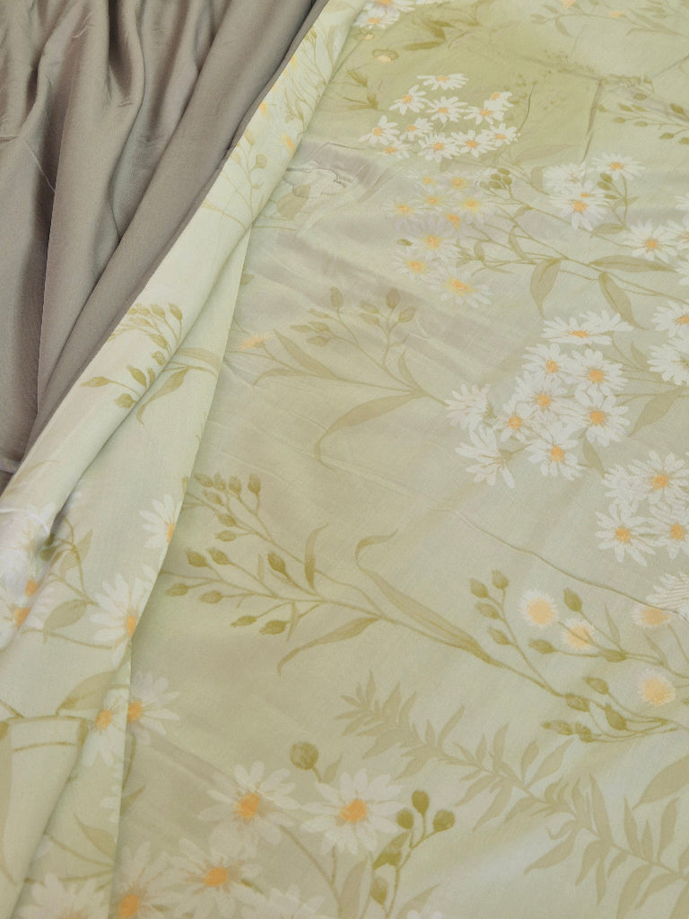Green Floral Print Double Comforter
