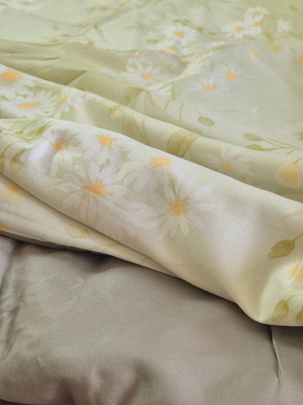 Green Floral Print Double Comforter