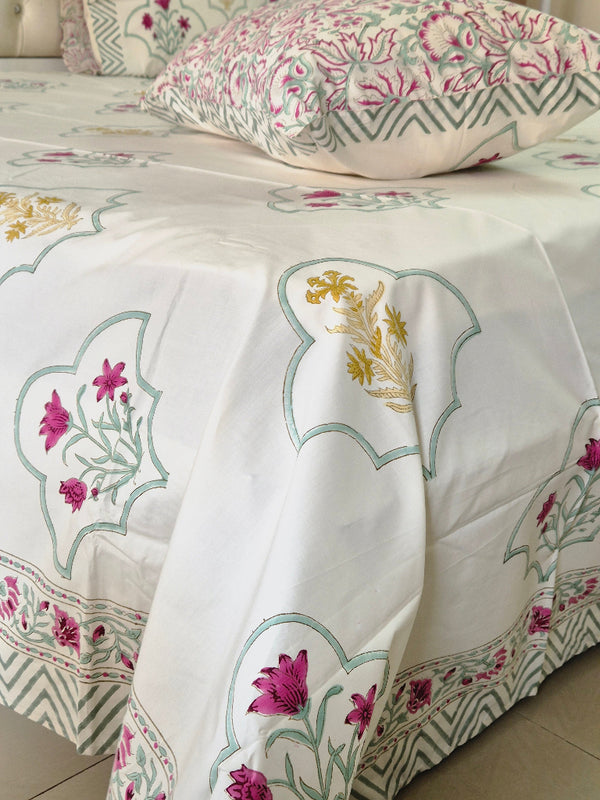 Phoolkari Hand Blocked Sheet