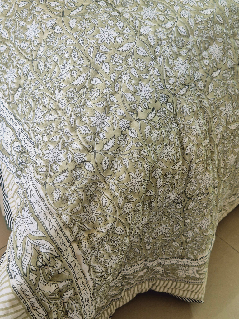 Ever Bloom Double Hand-blocked Quilt