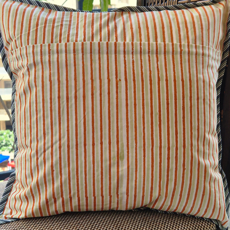 Floral Bliss Hand Blocked Cushion Cover