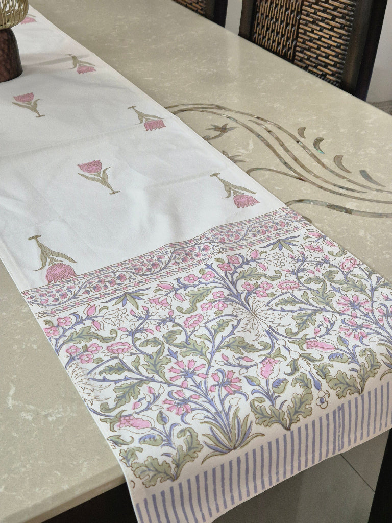 Bloom Trails – Hand Blocked Table Runner