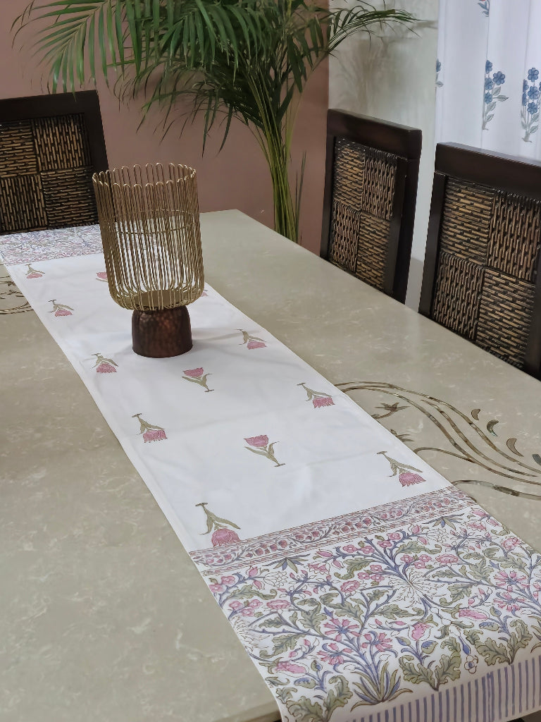 Bloom Trails – Hand Blocked Table Runner