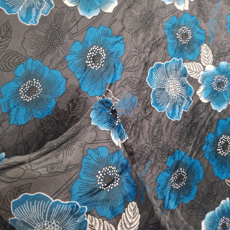 Blue Florals Warm Bedsheet