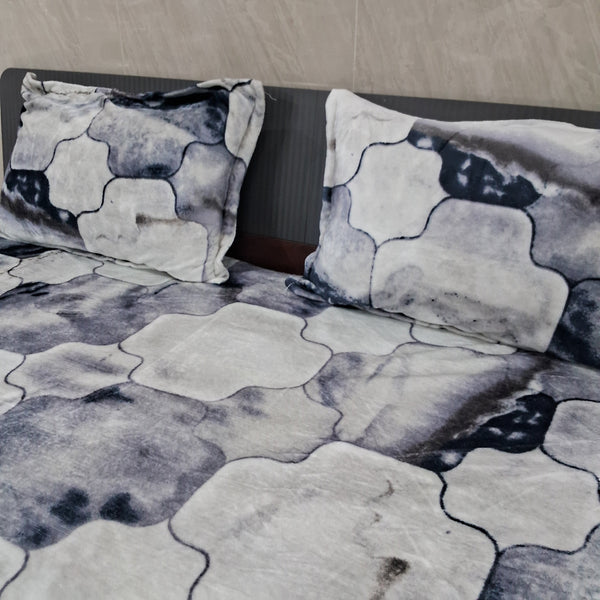 Marble Print Warm Bedsheet
