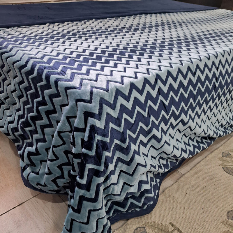 Royal Blue Double Warm and Reversible Duvet Cover