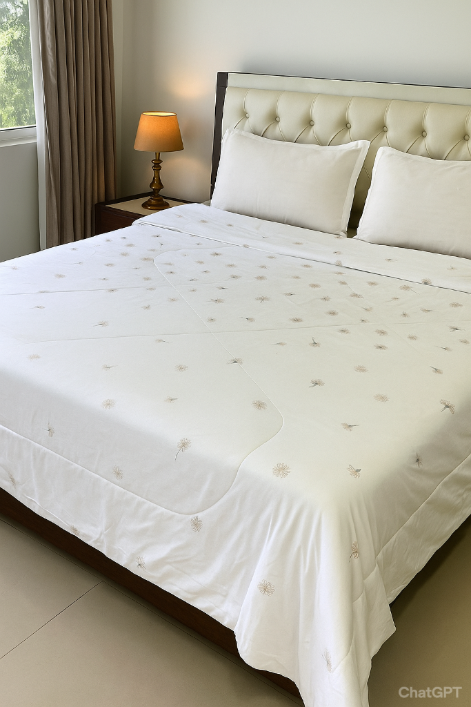 Coconut Fiber Floral Print Double Comforter