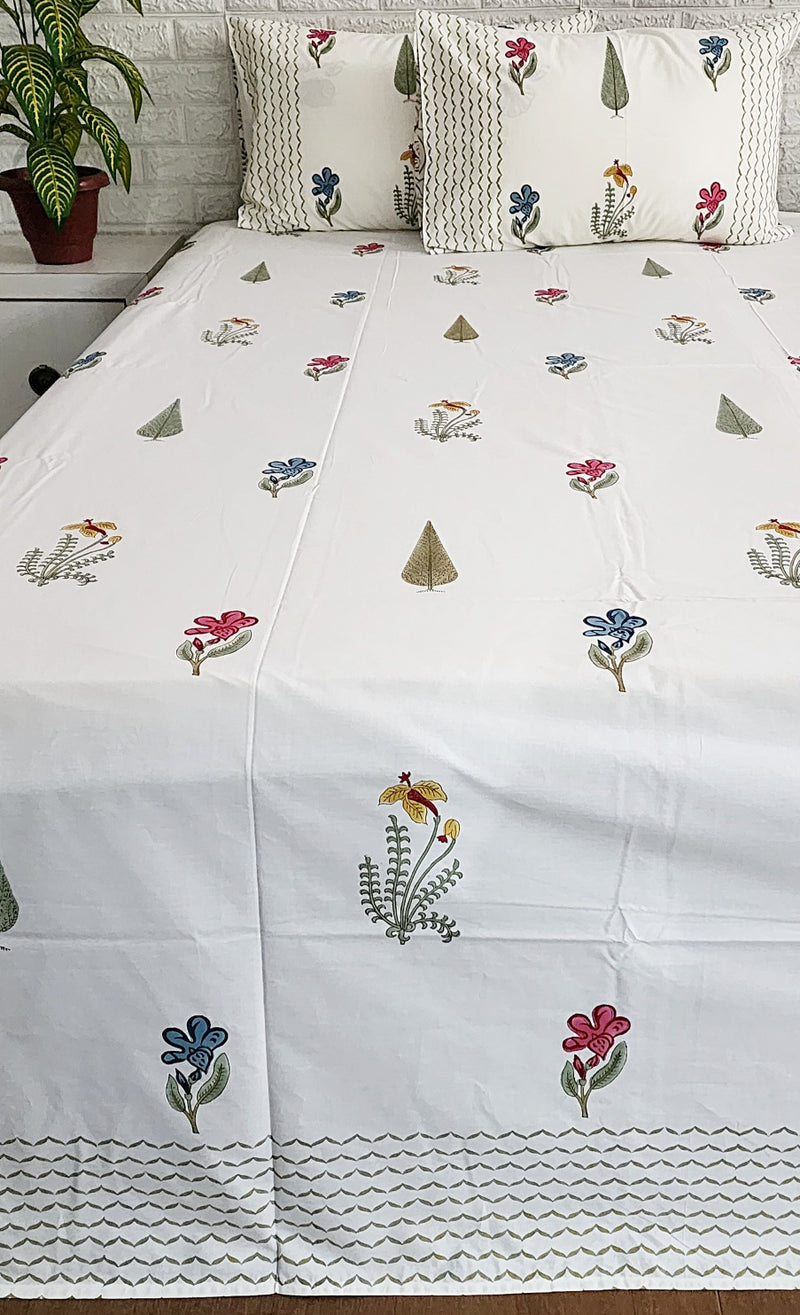 Flower Motifs - Jaipuri Block Print Sheet