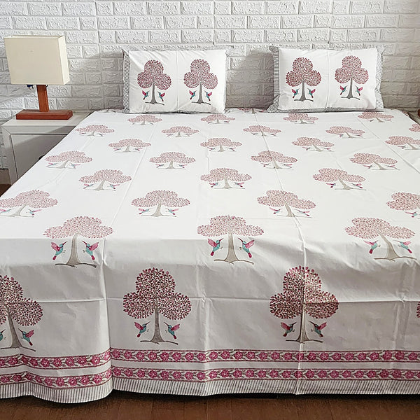 Nature's Love Blockprint Bedsheet