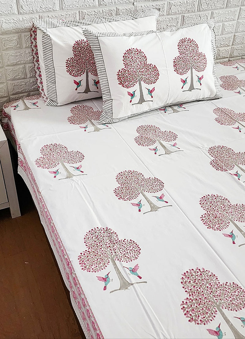 Nature's Love Blockprint Bedsheet