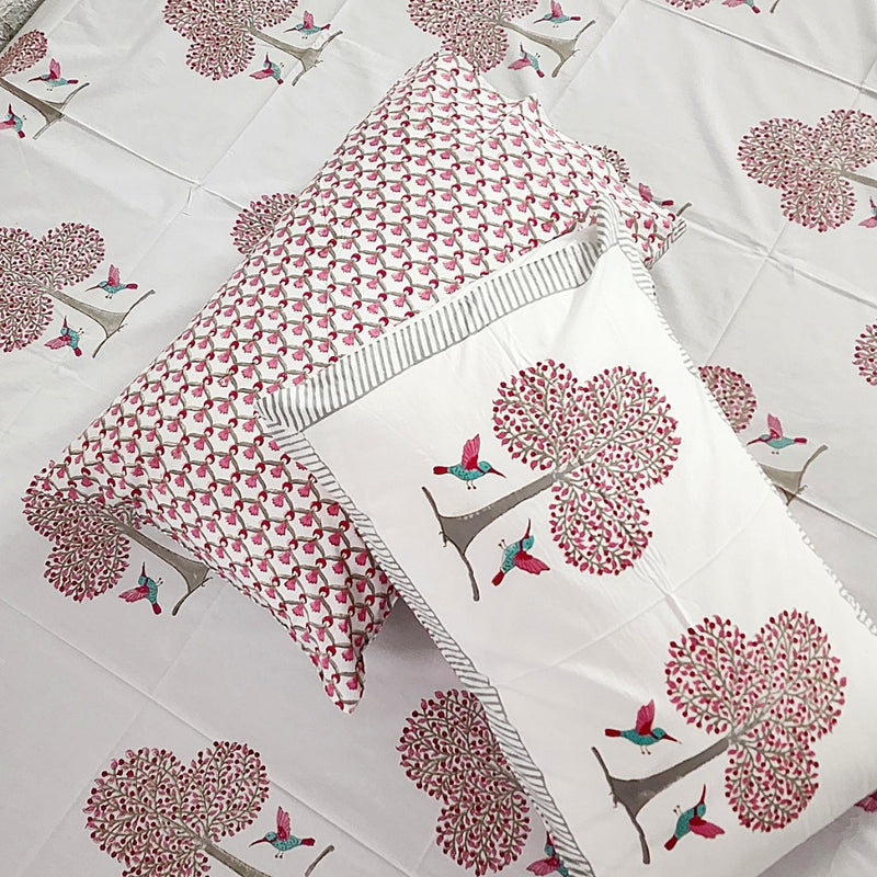 Nature's Love Blockprint Bedsheet