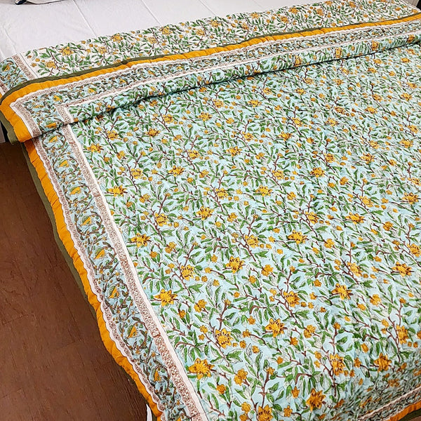 Cotton Jaipuri Blanket Double Bed: Summer Quilt