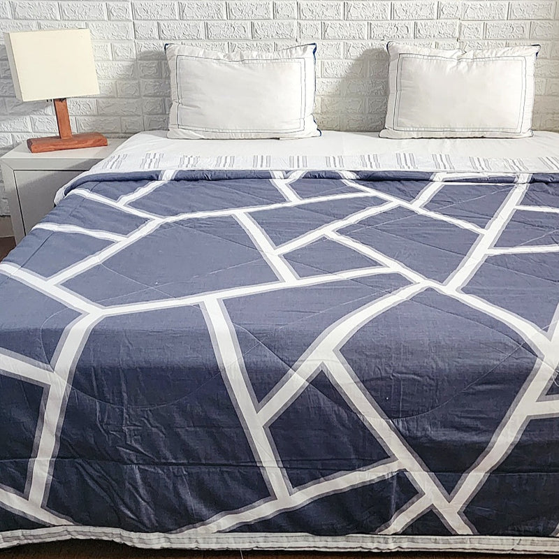 Blue and White Double Comforter