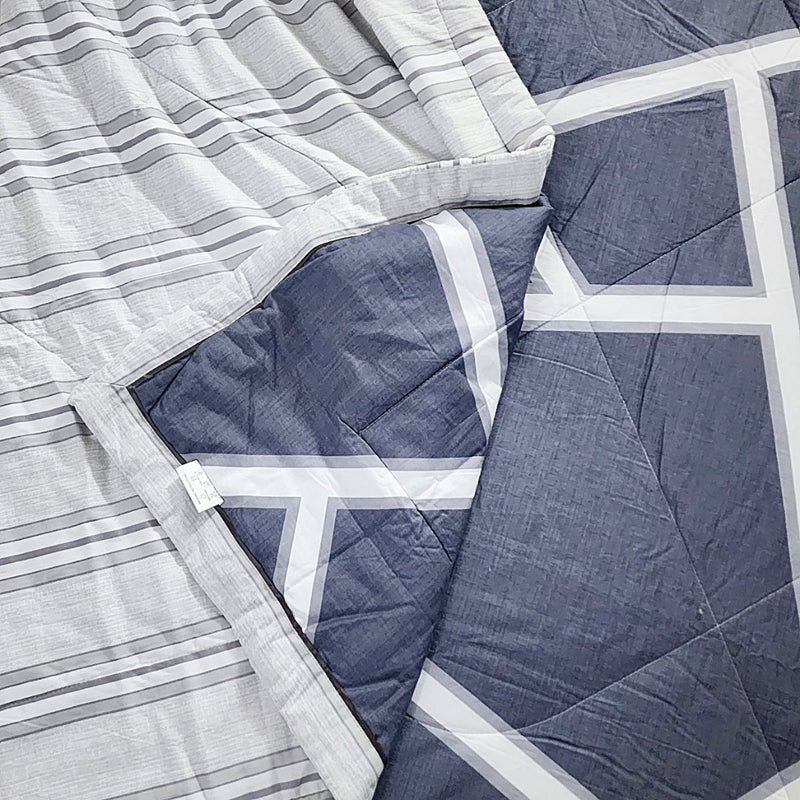 Blue and White Double Comforter