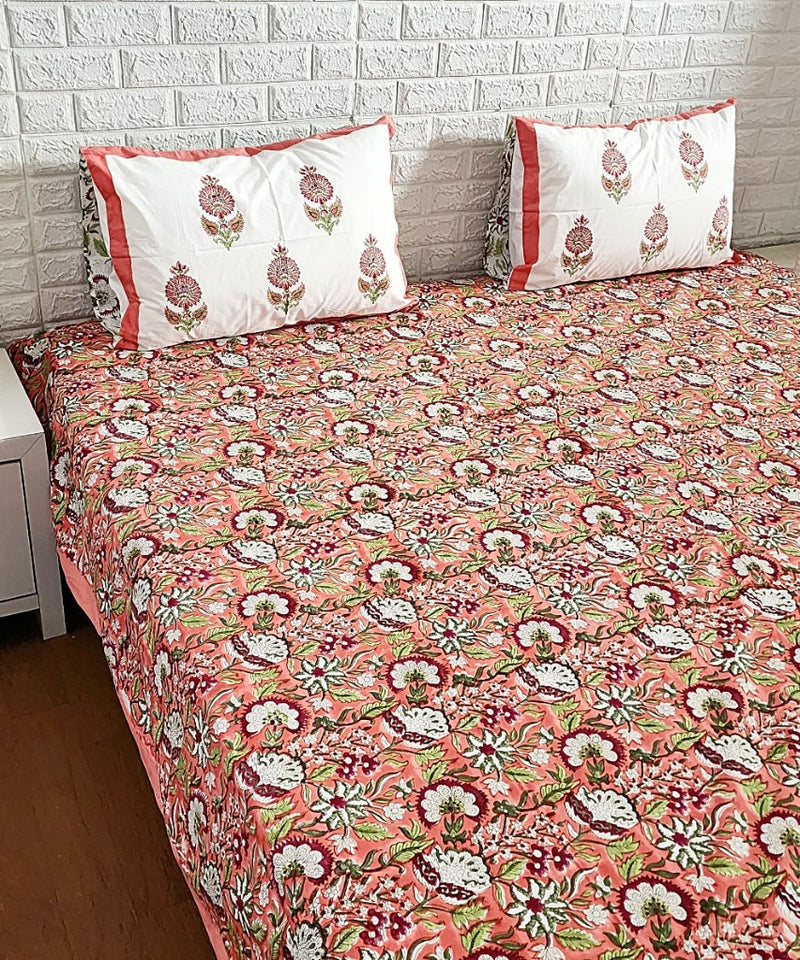 Your Home Sweet Home  Handblocked Bedsheet