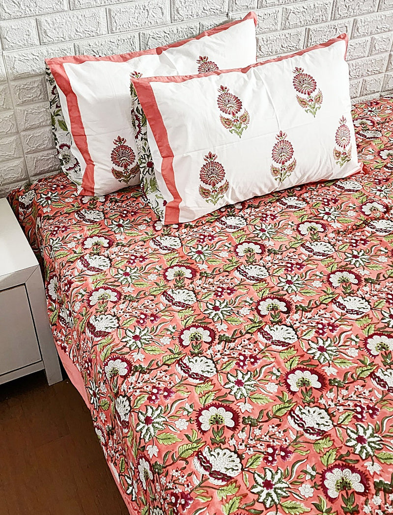 Your Home Sweet Home  Handblocked Bedsheet