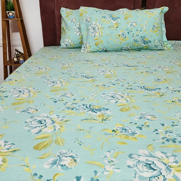 Sea View Floral Print Bedsheet